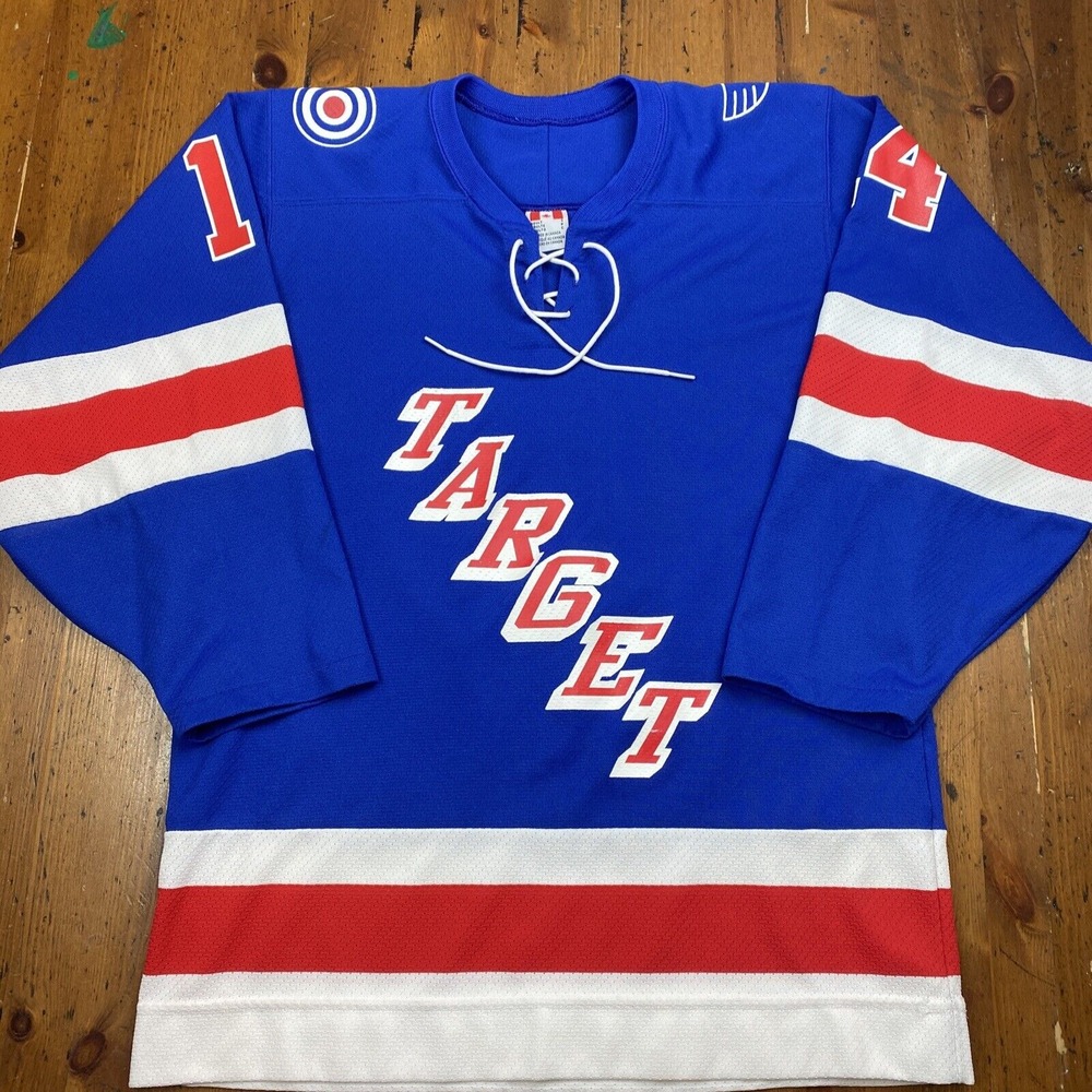 Target Roda Air Freight CCM Hockey Jersey Made‎ in Canada Adult S Small #14 Blue